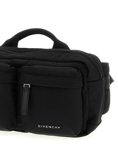 Black Polyamide Crossbody Bag
