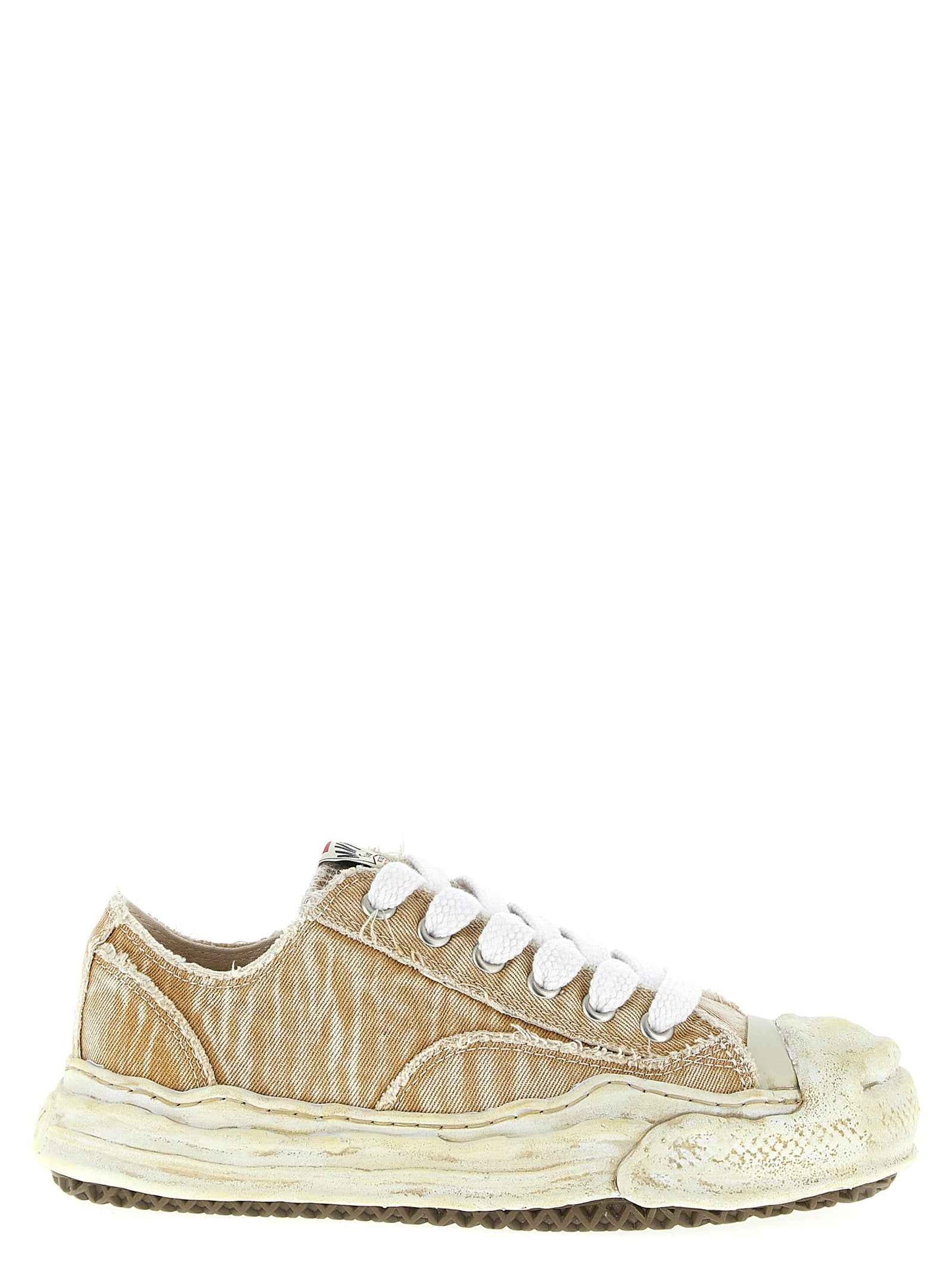 Beige Cotton Sneakers