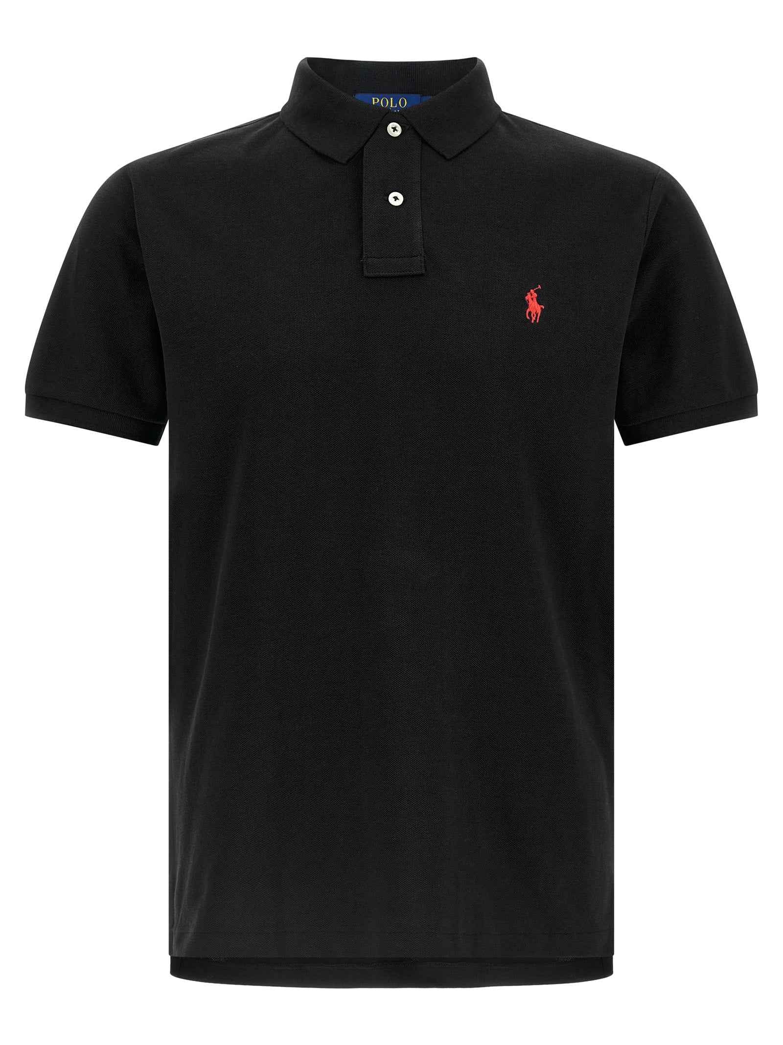 Black Cotton Polo Shirt