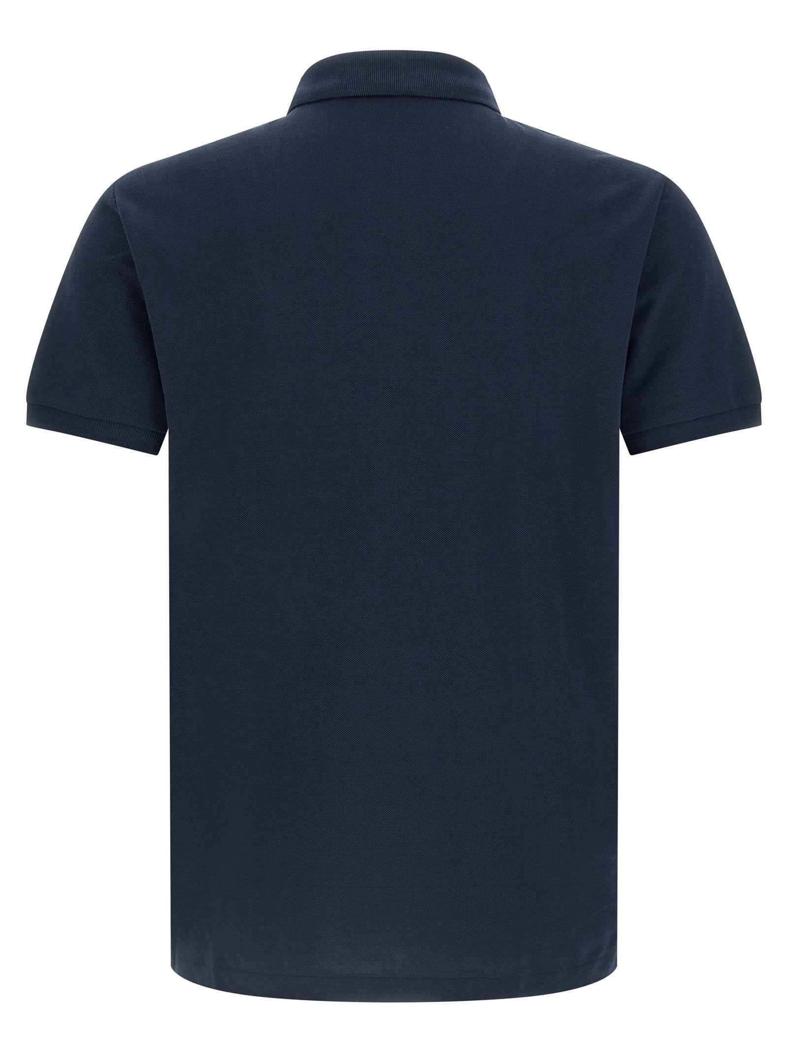Blue Cotton Polo Shirt