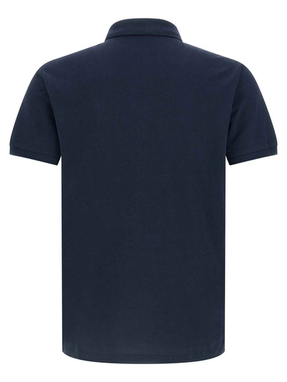 Blue Cotton Polo Shirt