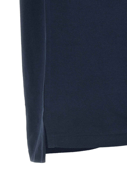 Blue Cotton Polo Shirt
