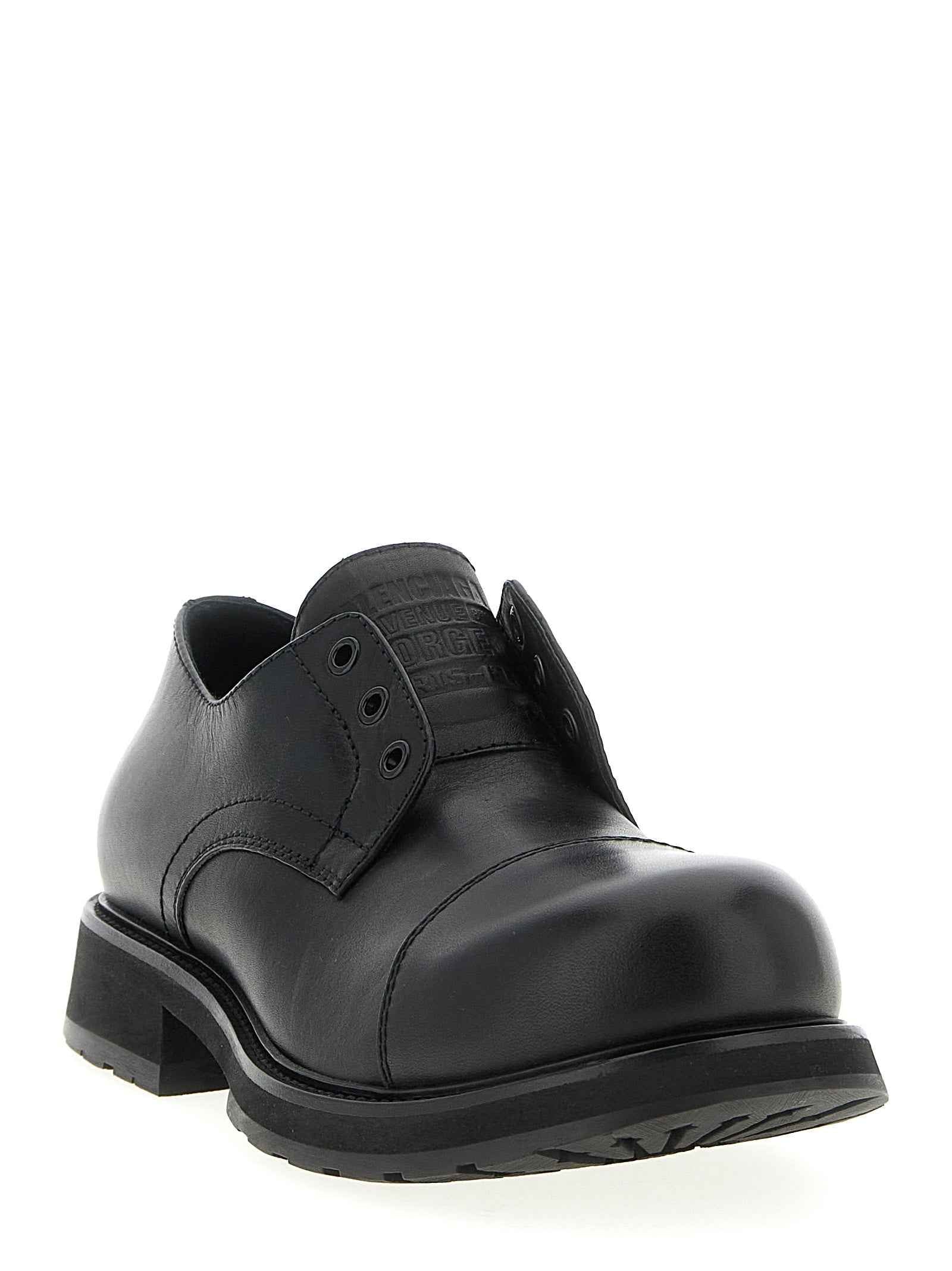 Black Bull Skin Slip-On Loafers