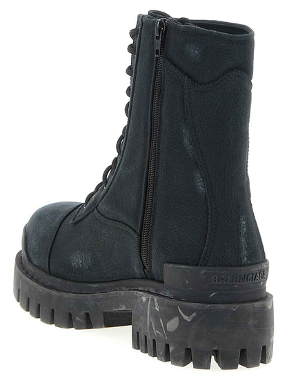 Black Cotton Chelsea Boots