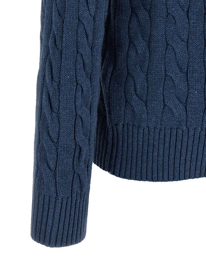 Blue Cotton Cardigan