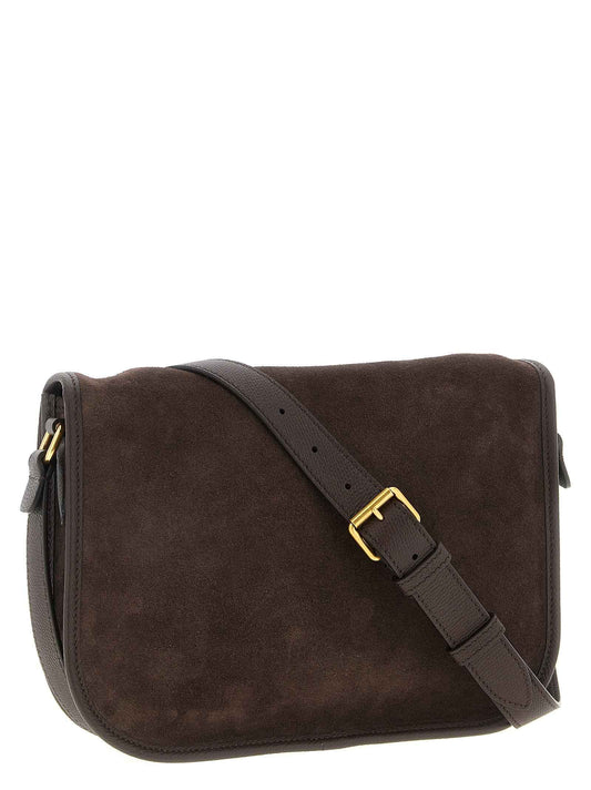 Brown Cowhide Crossbody Bag