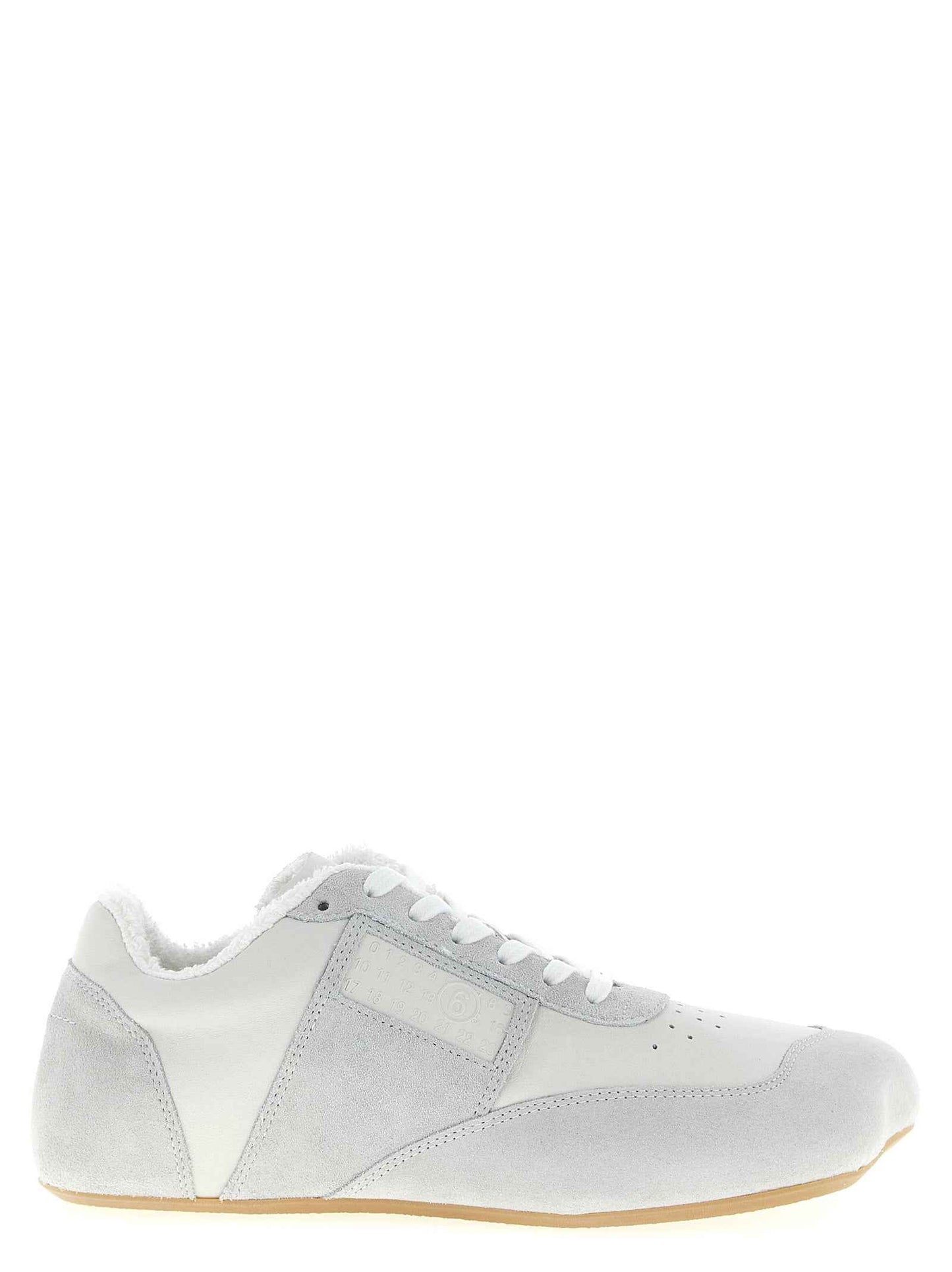 White Calfskin Athletic Sneakers