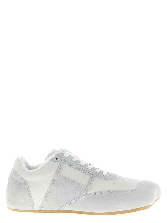 White Calfskin Athletic Sneakers