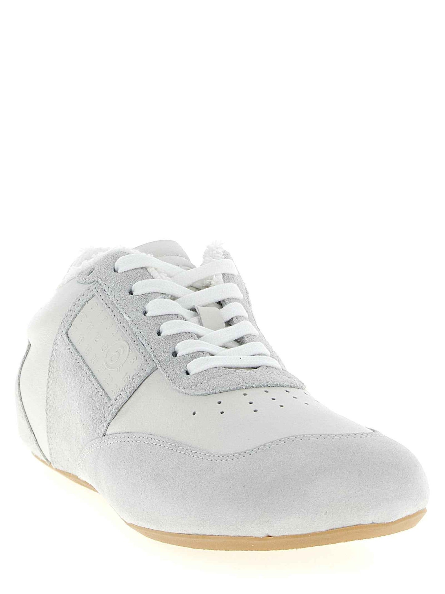 White Calfskin Athletic Sneakers