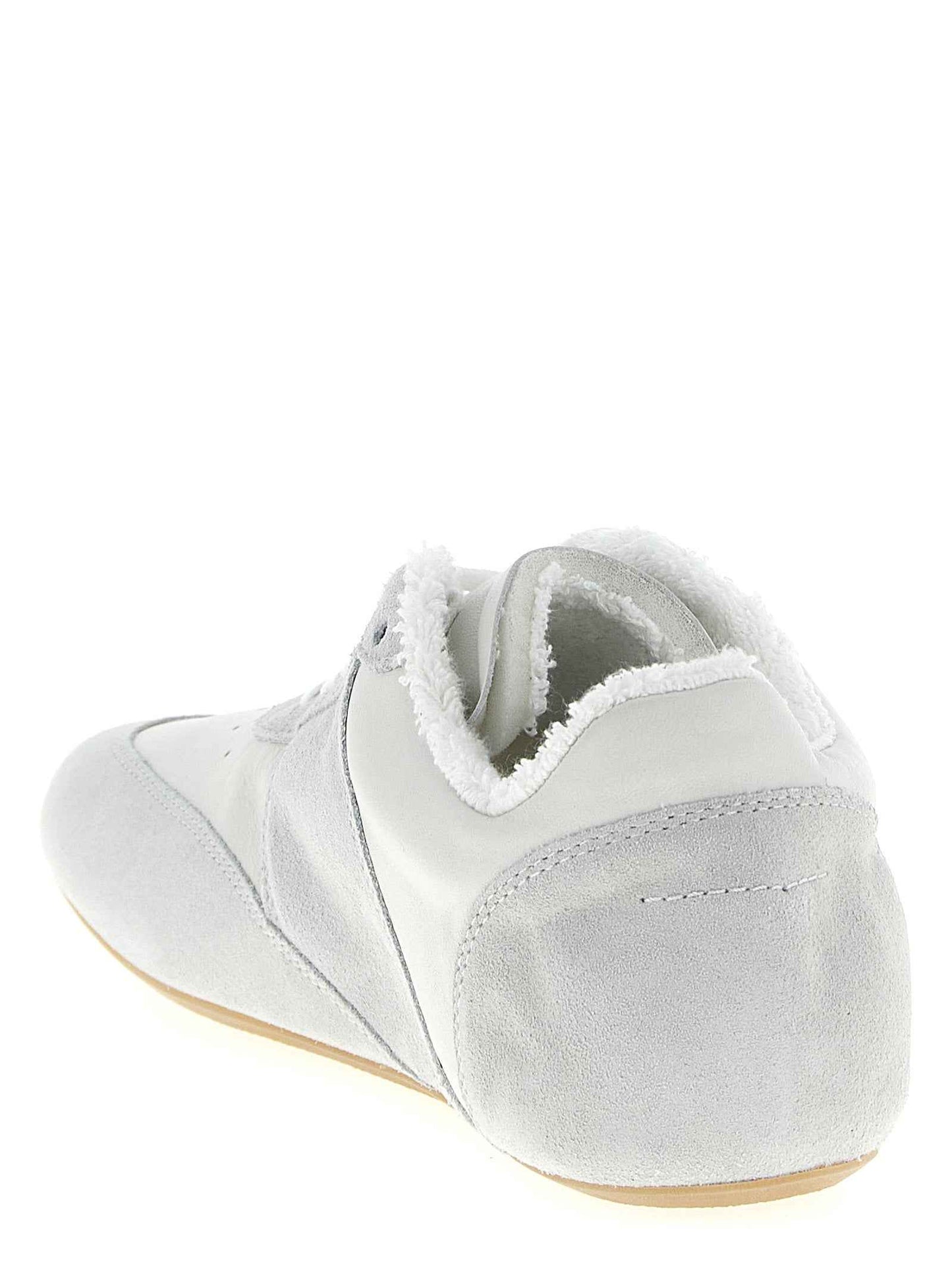 White Calfskin Athletic Sneakers