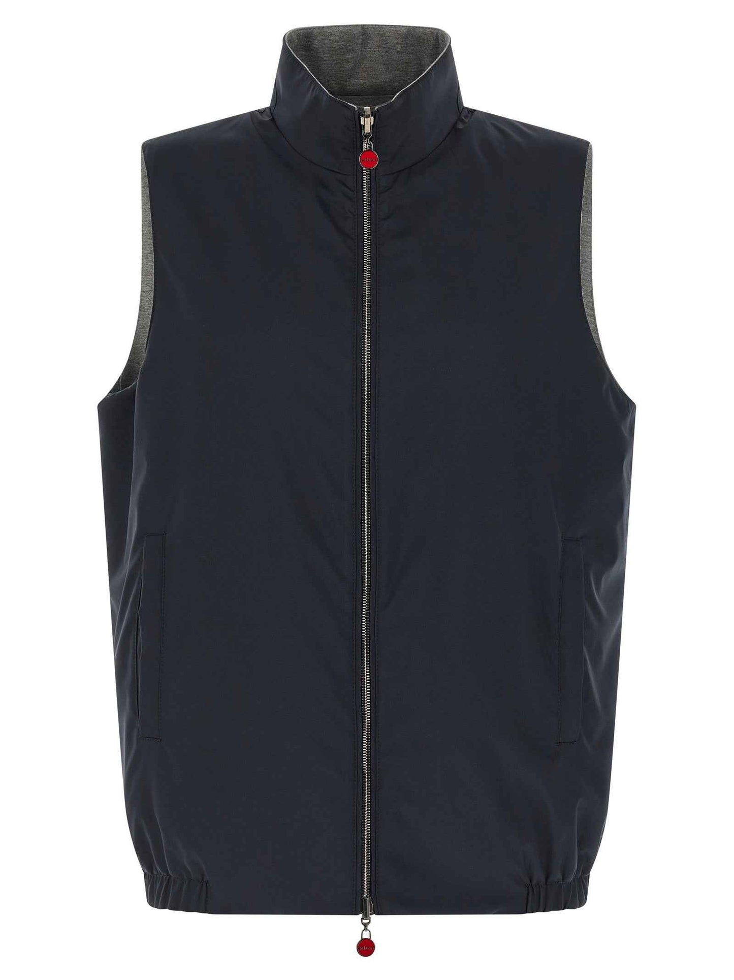 Blue Cotton Sleeveless Jacket