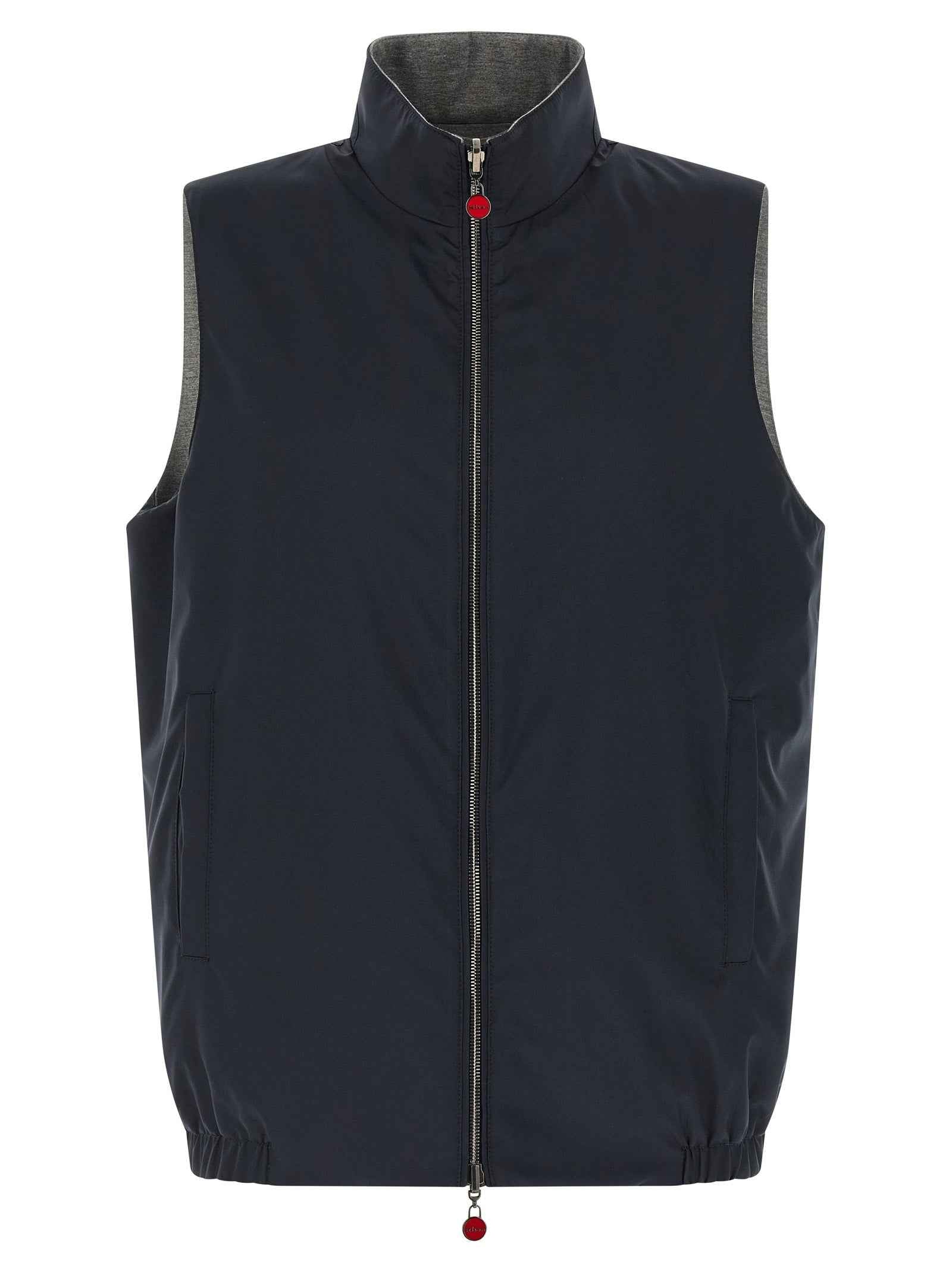 Blue Cotton Sleeveless Jacket
