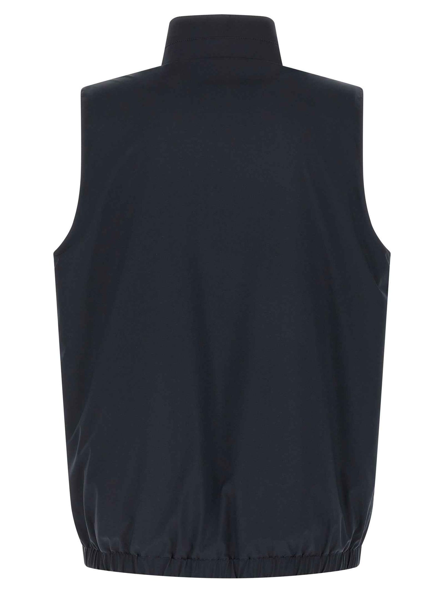 Blue Cotton Sleeveless Jacket