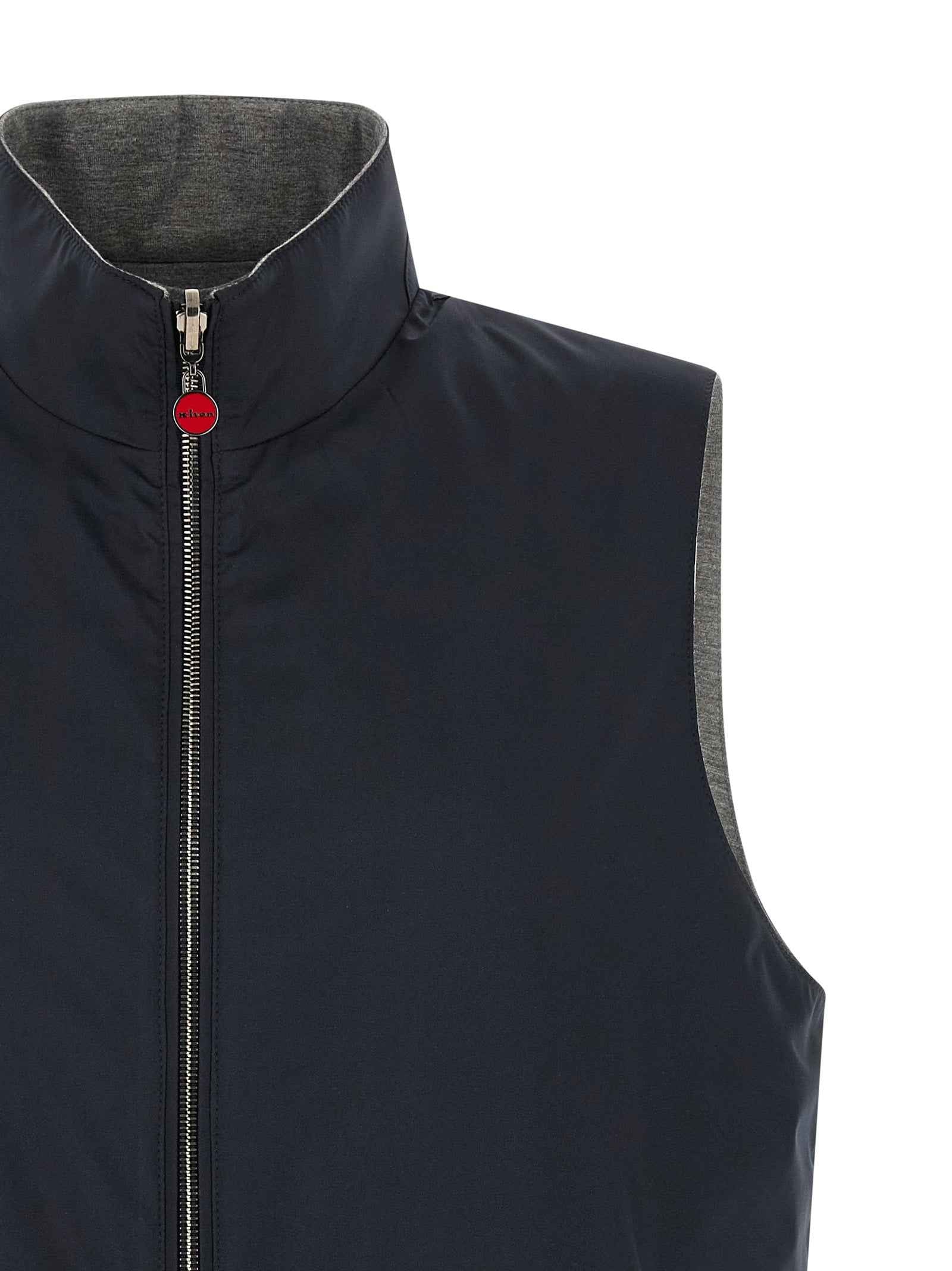 Blue Cotton Sleeveless Jacket