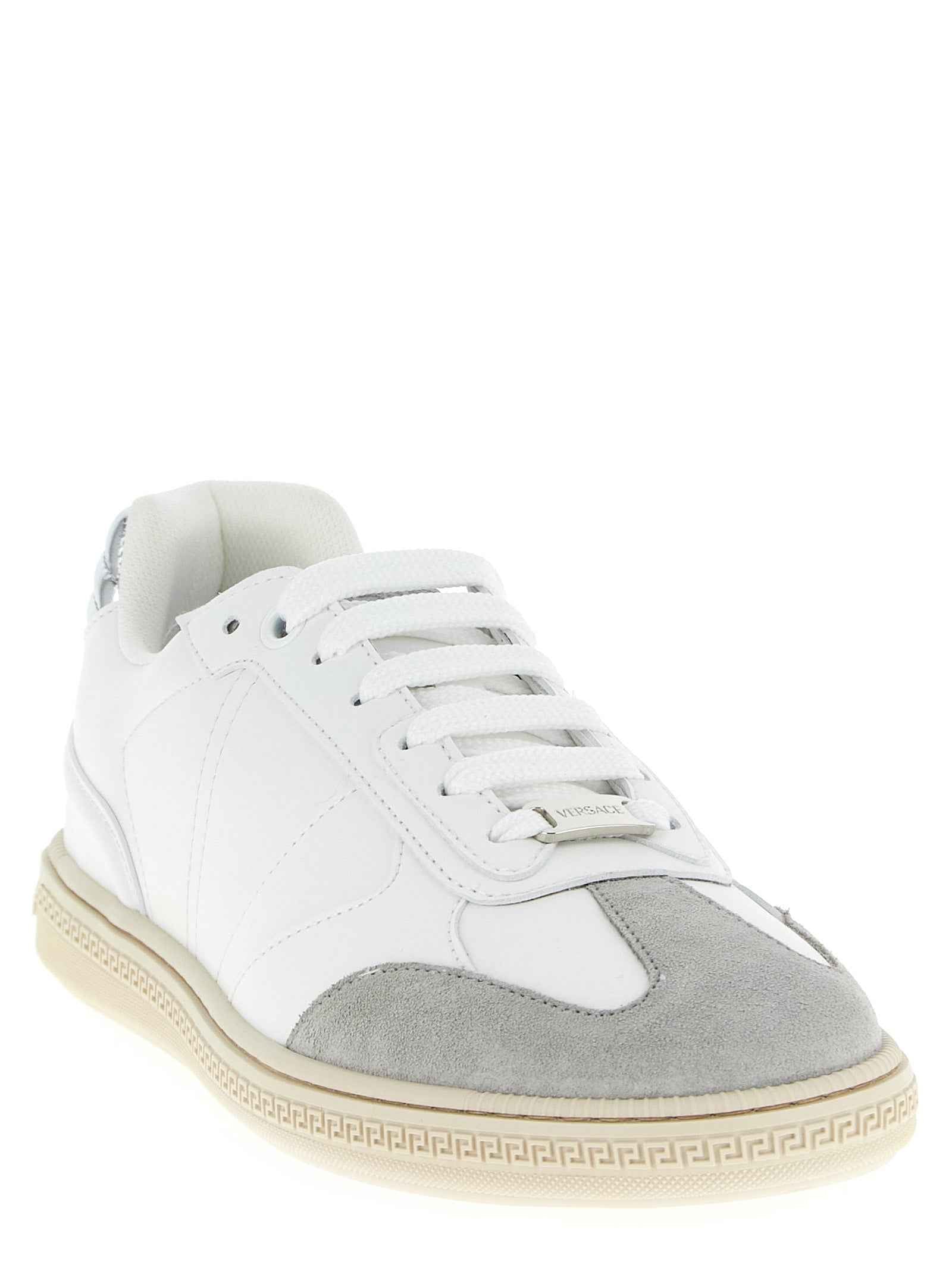 White Calfskin Low Top Sneakers