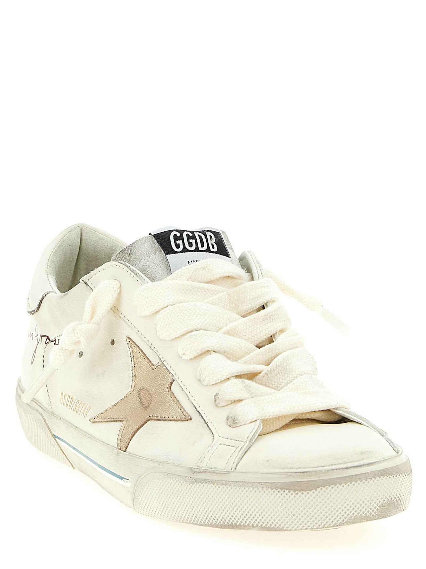 White Cowhide Low Top Sneakers