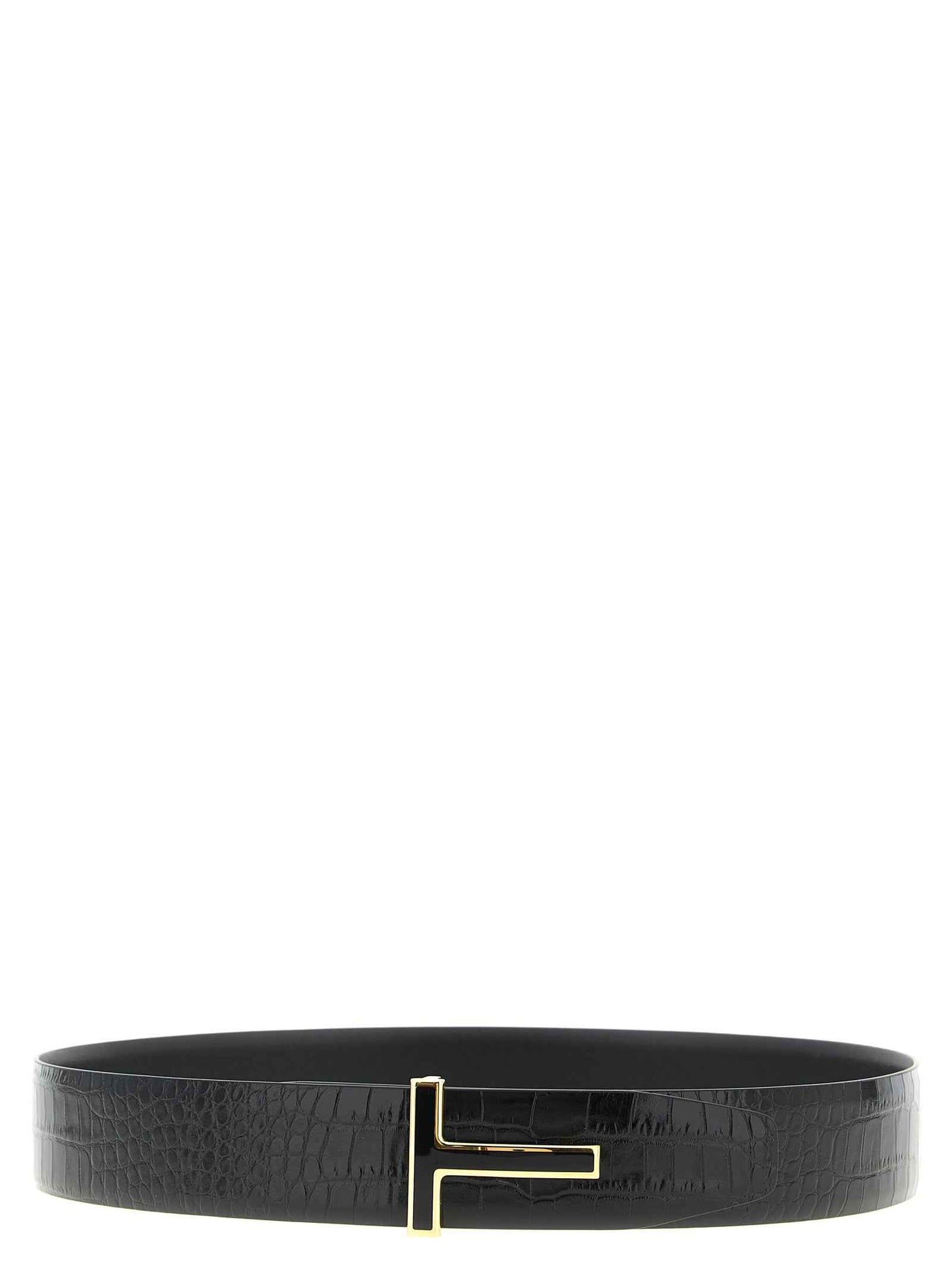Black Calfskin Regular Belt