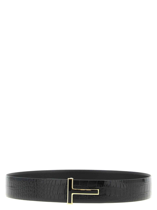Black Calfskin Regular Belt