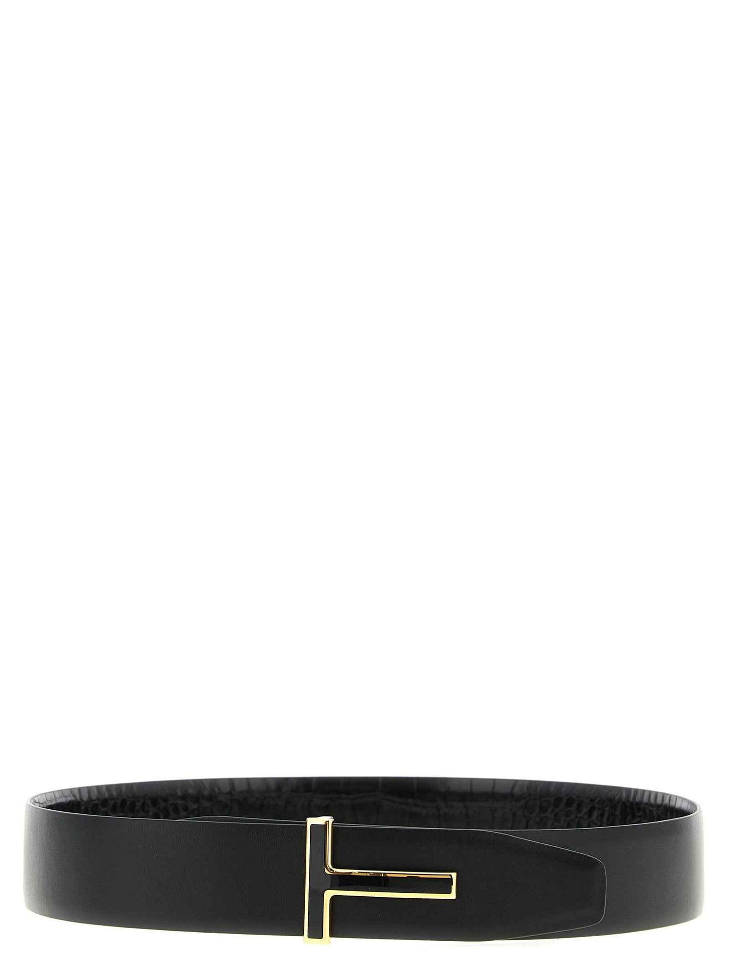 Black Calfskin Regular Belt