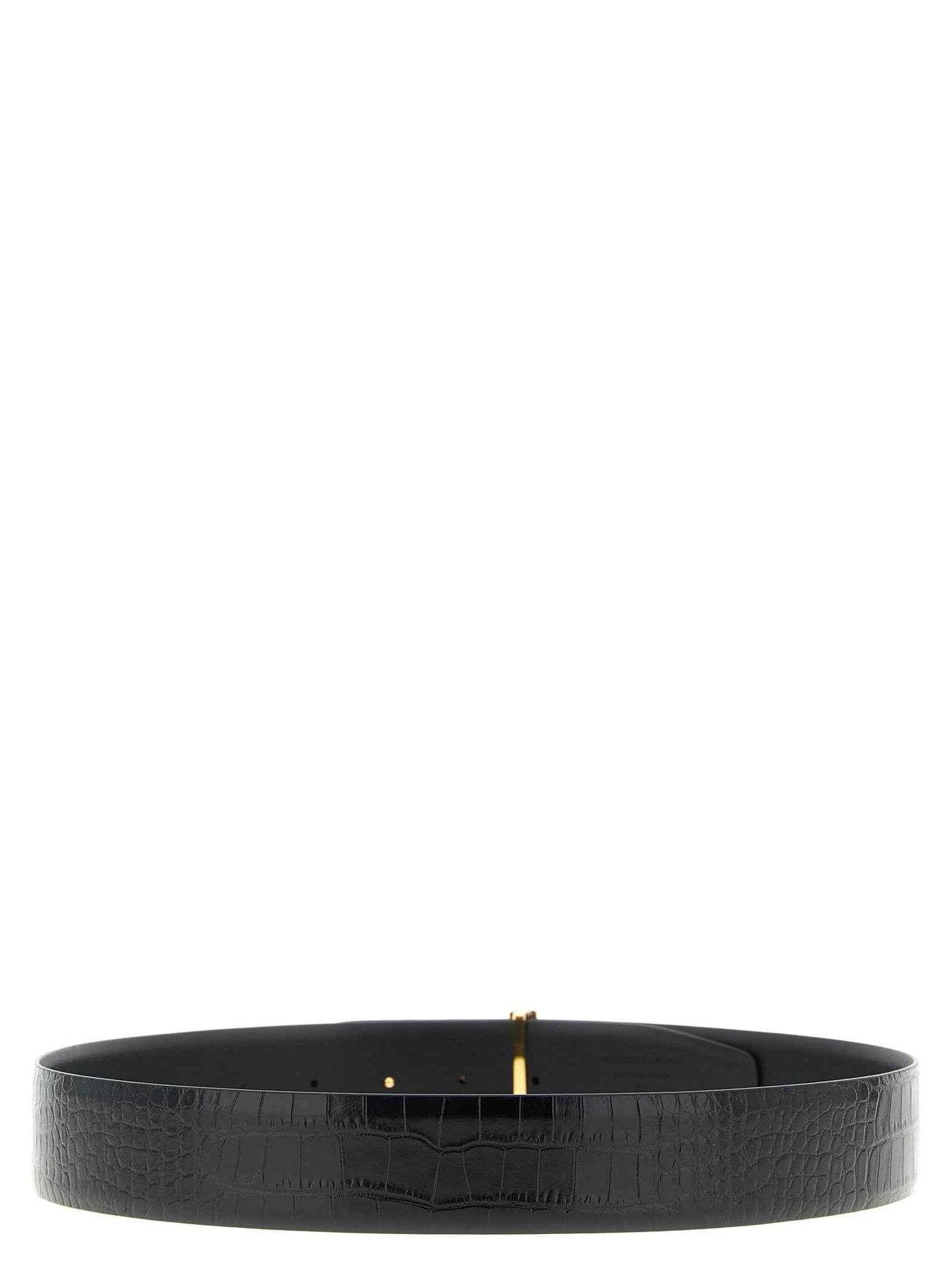 Black Calfskin Regular Belt