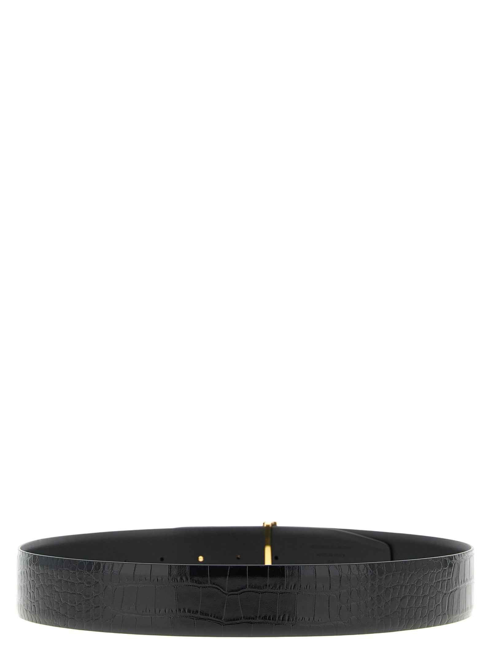 Black Calfskin Regular Belt