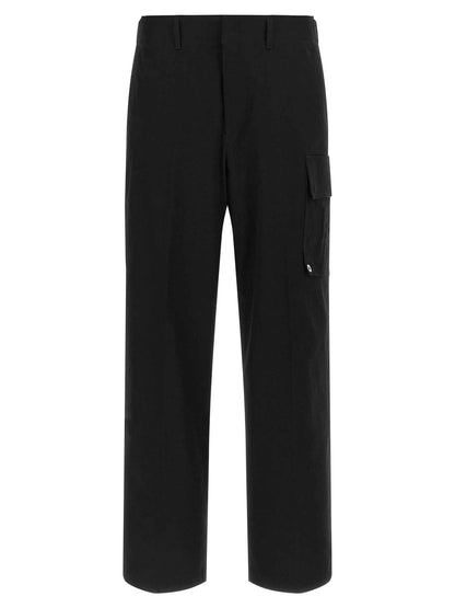 Black Cotton Cargo Pants