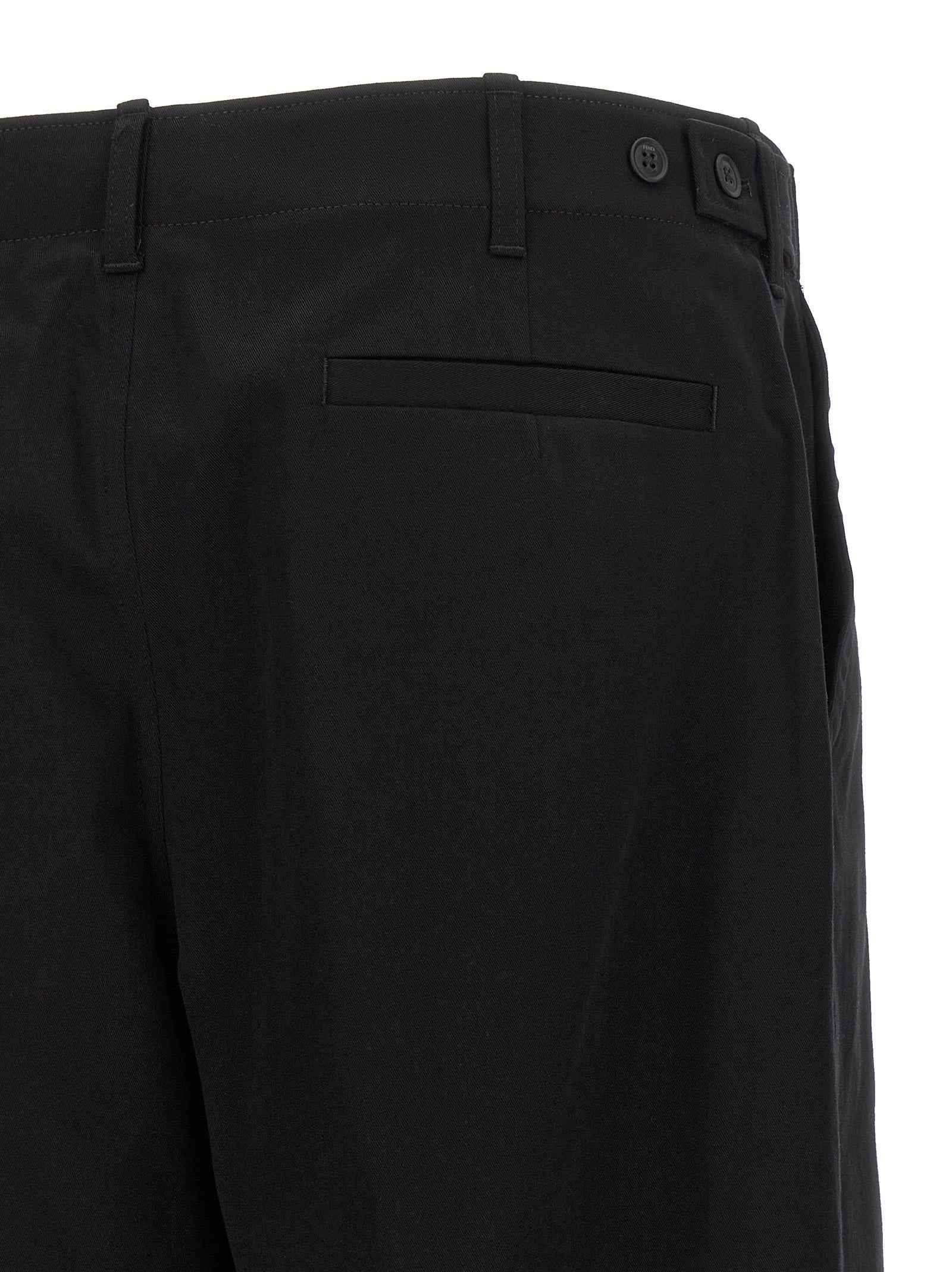 Black Cotton Cargo Pants