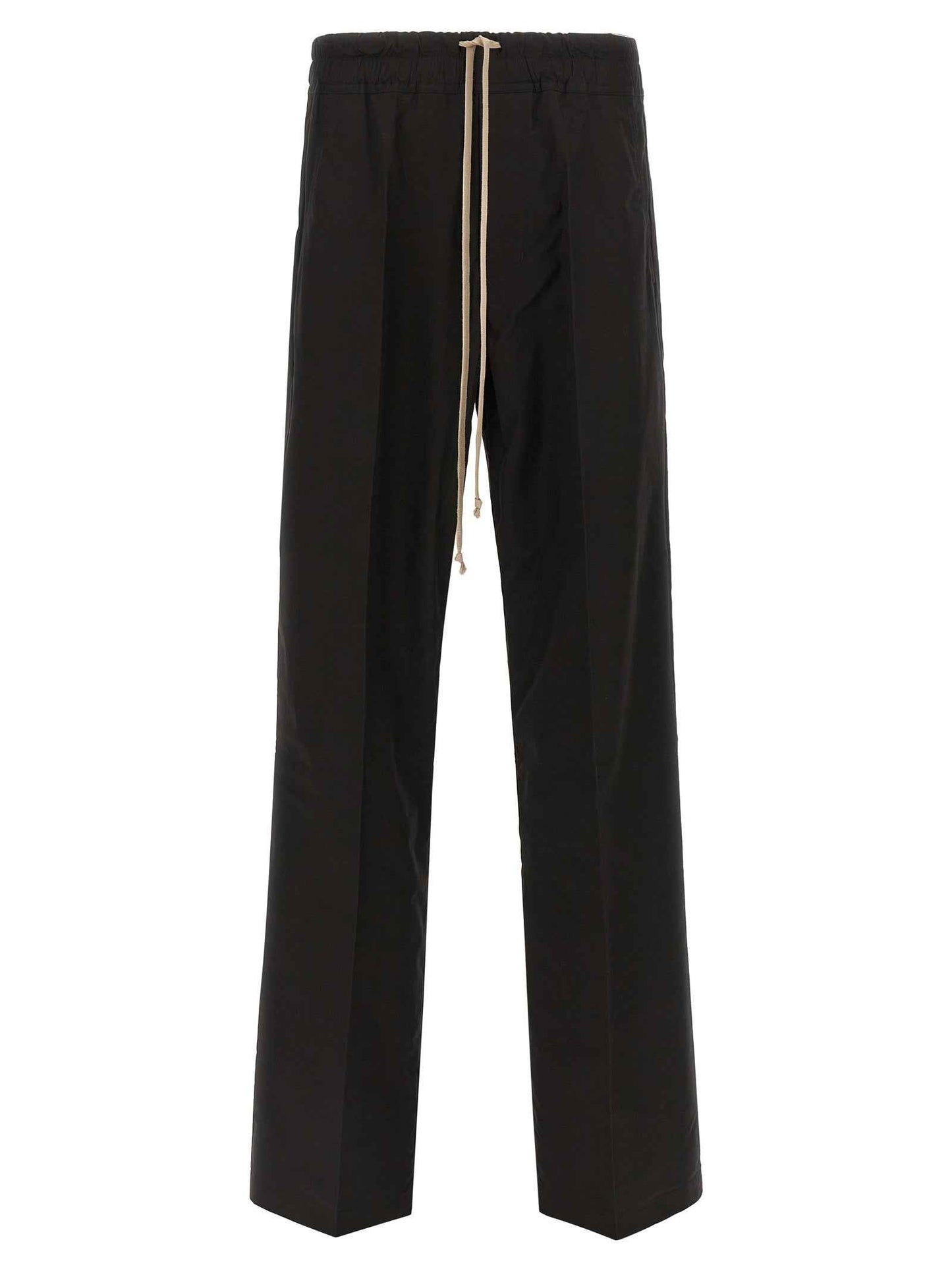 Black Cotton Casual Pants