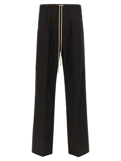 Black Cotton Casual Pants