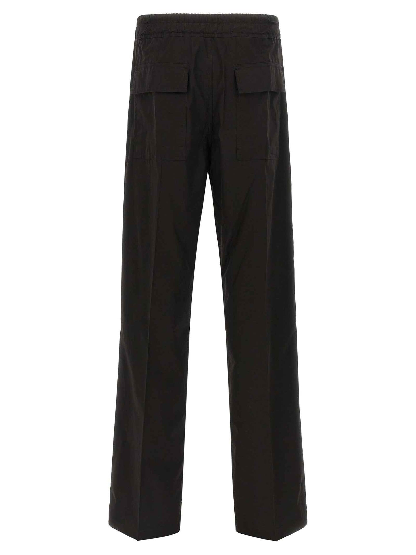Black Cotton Casual Pants