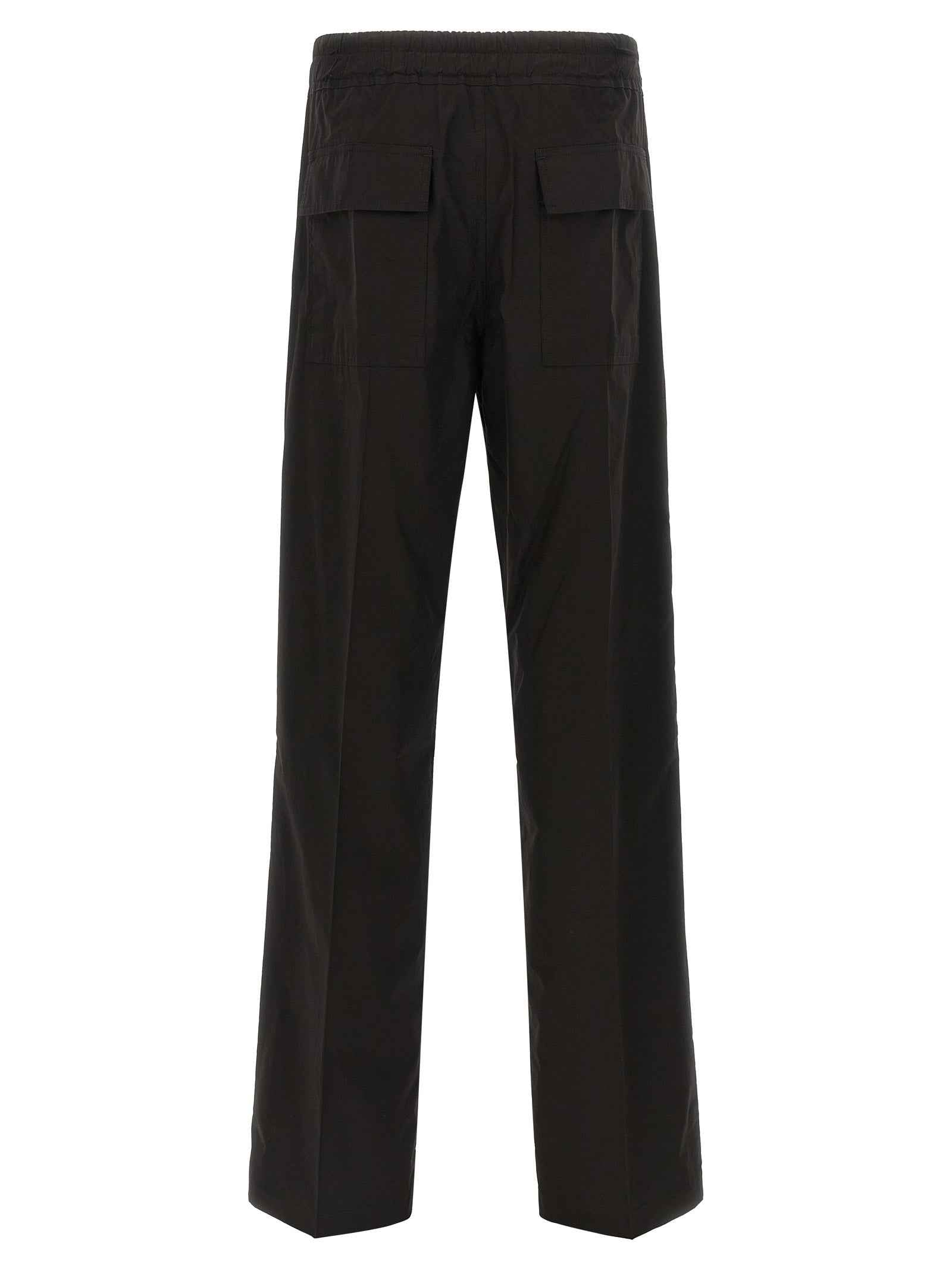Black Cotton Casual Pants