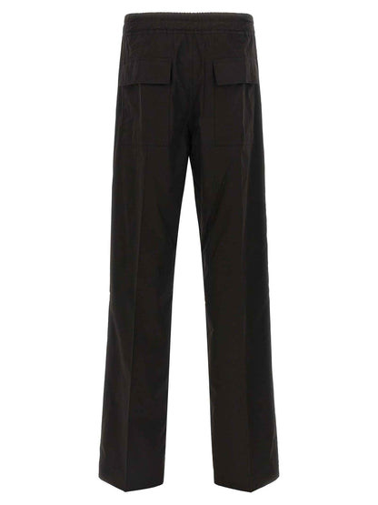 Black Cotton Casual Pants