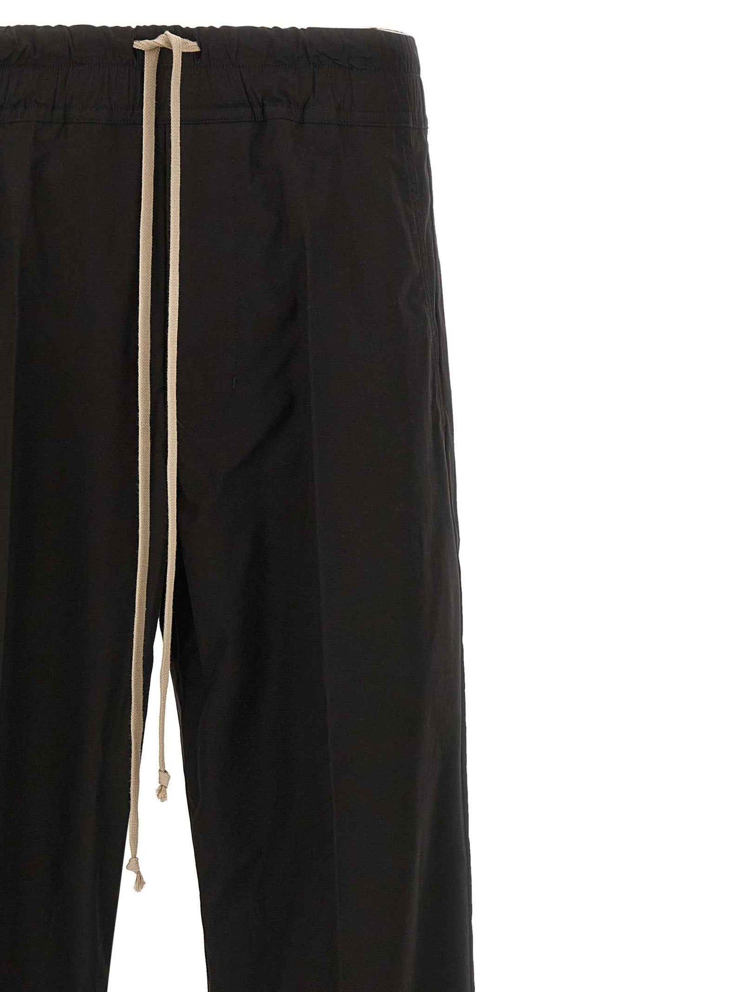 Black Cotton Casual Pants