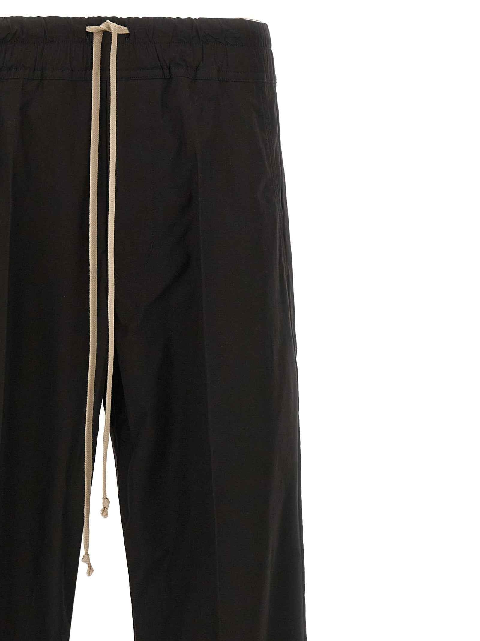 Black Cotton Casual Pants
