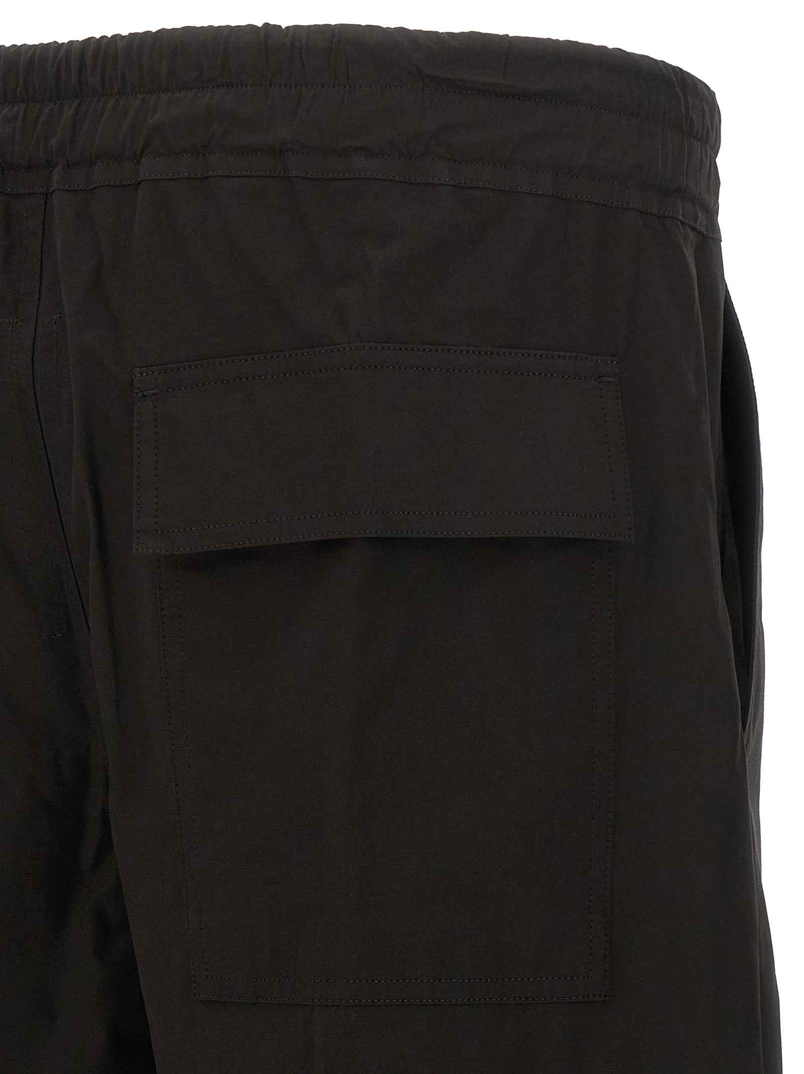 Black Cotton Casual Pants