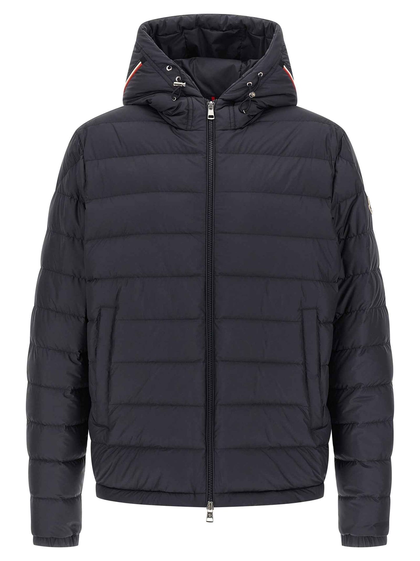 Blue Polyester Full-Length Jacket