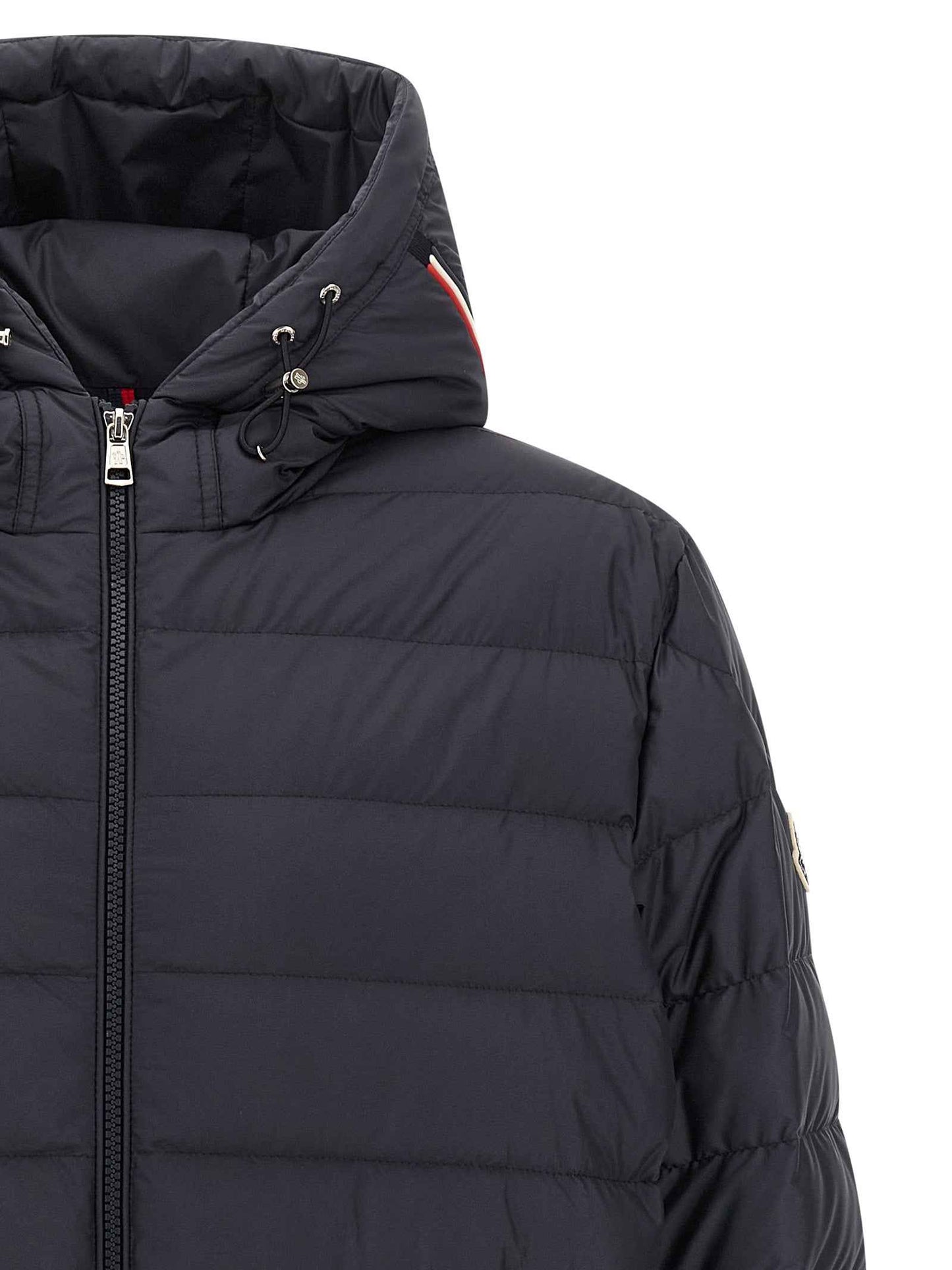 Blue Polyester Full-Length Jacket