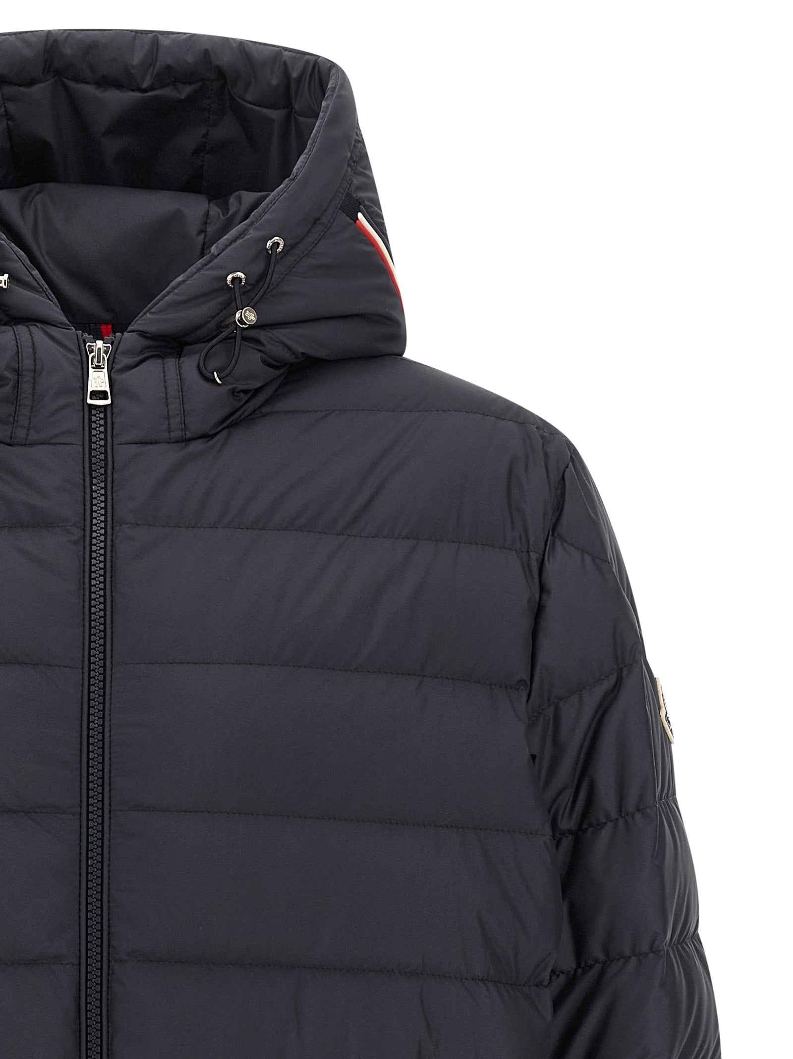 Blue Polyester Full-Length Jacket
