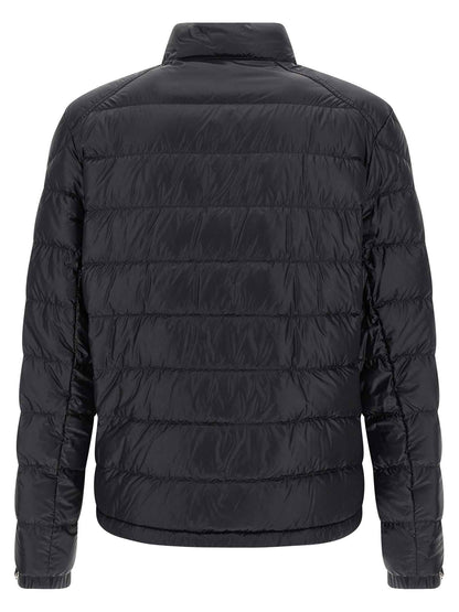 Blue Polyamide Full-Length Jacket