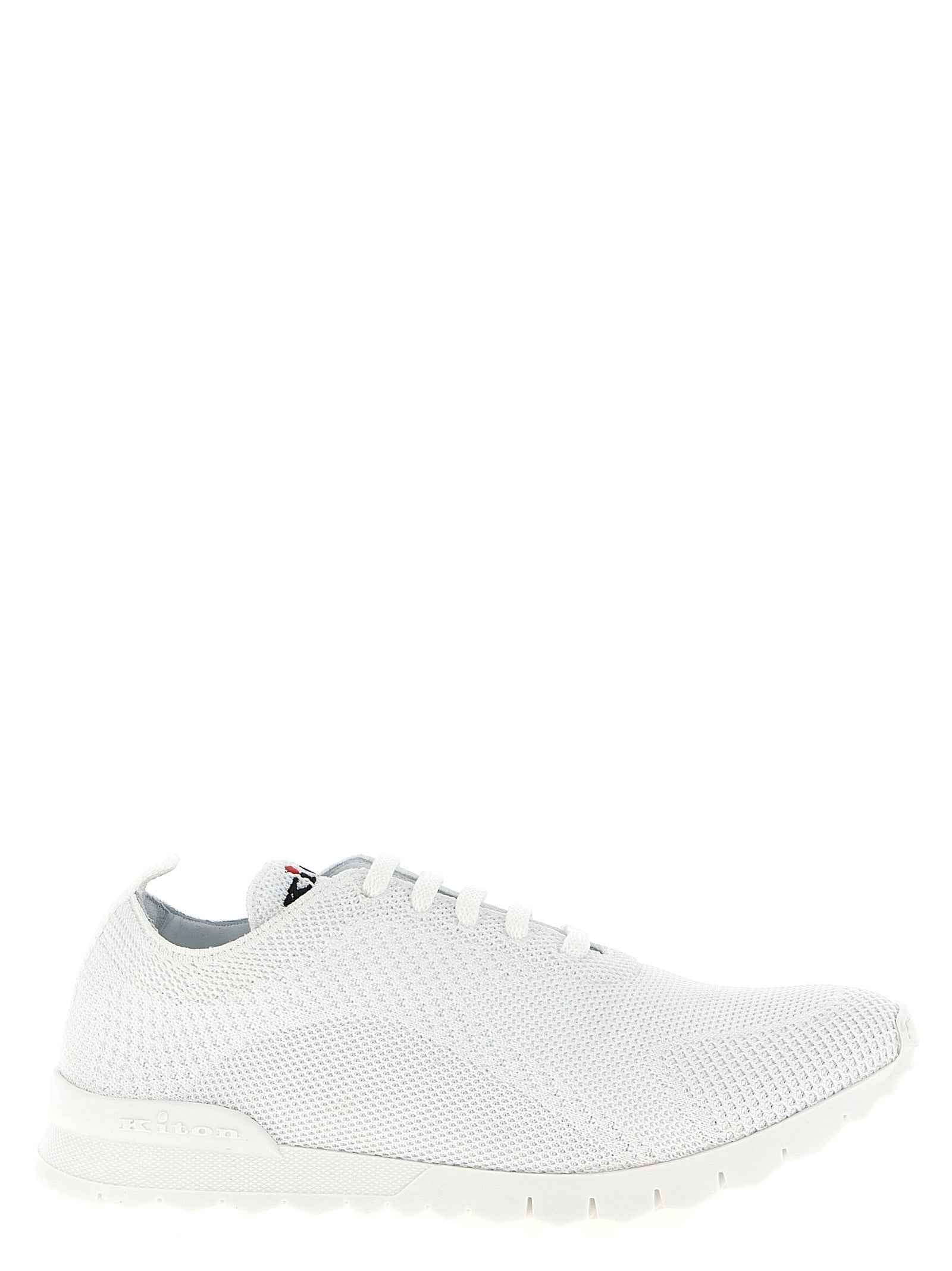 White Cotton Athletic Sneakers