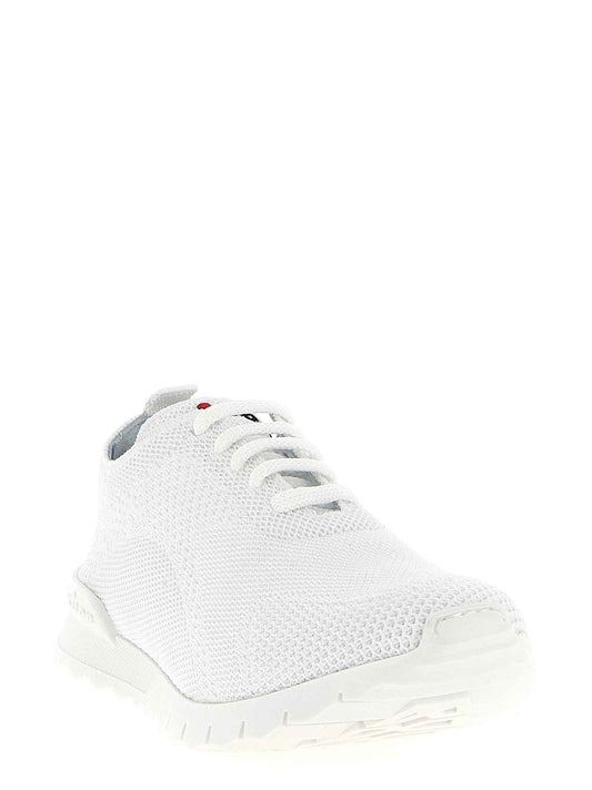 White Cotton Athletic Sneakers