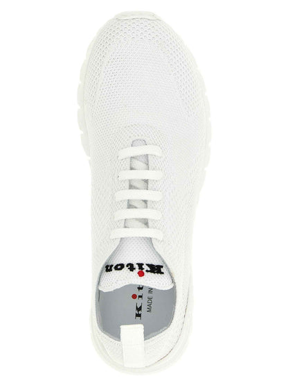 White Cotton Athletic Sneakers