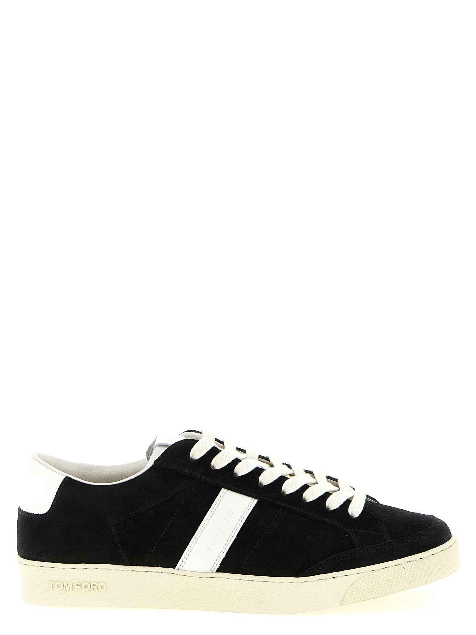 Bicolor Leather Low Top Sneakers