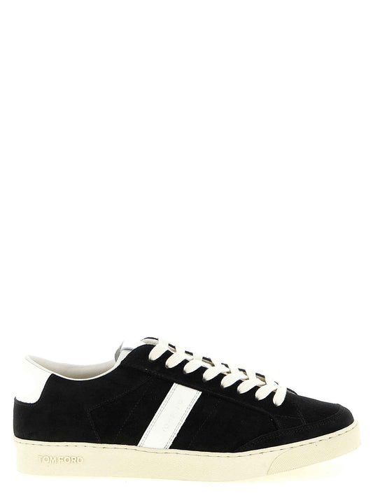 Bicolor Leather Low Top Sneakers
