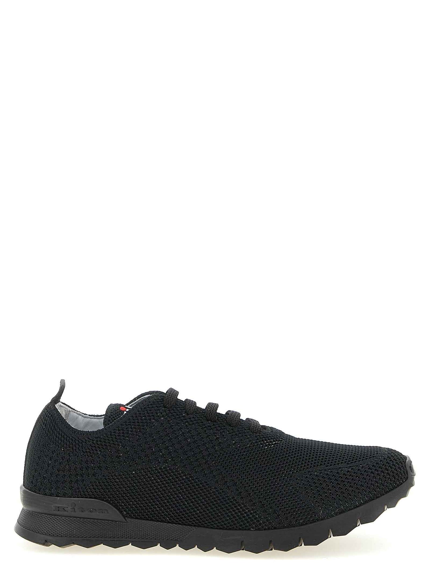 Black Cotton Athletic Sneakers