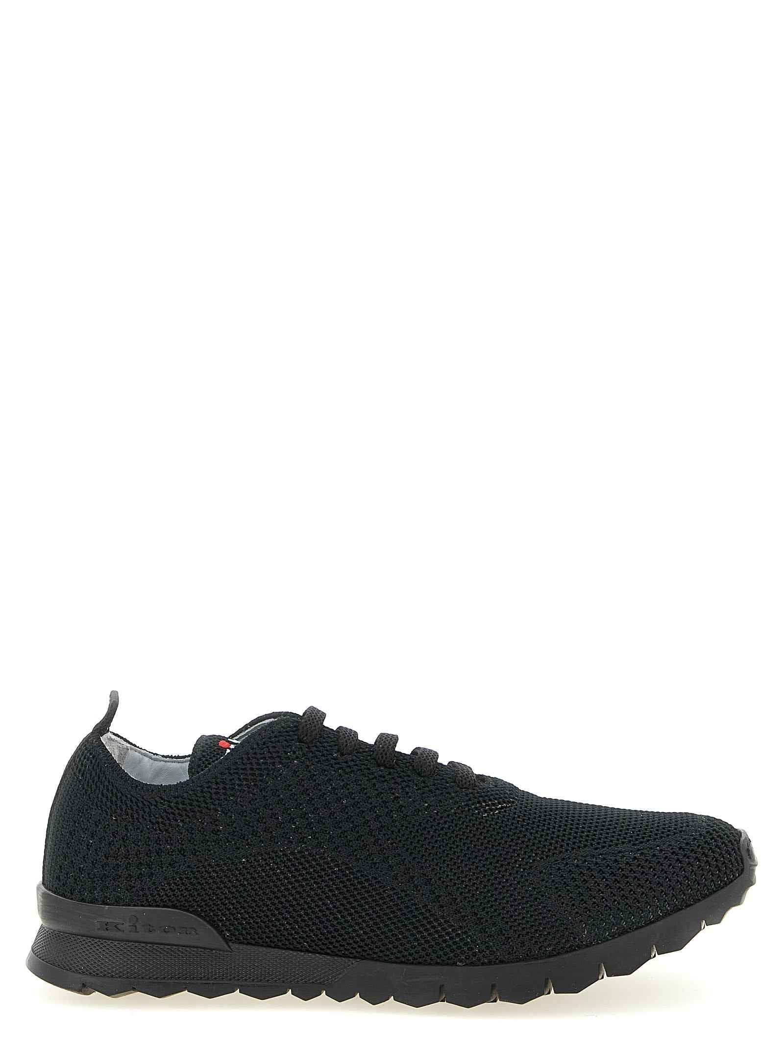 Black Cotton Athletic Sneakers