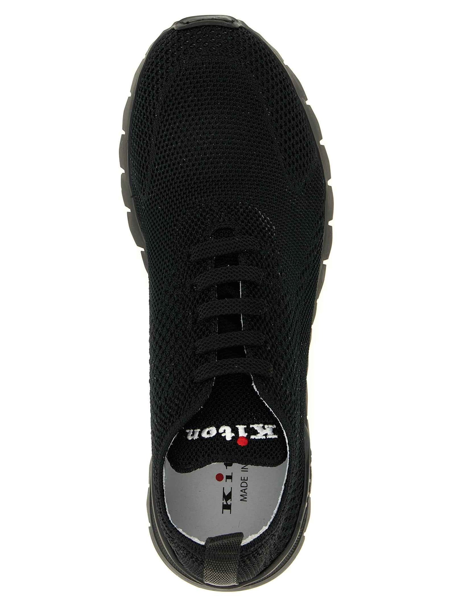 Black Cotton Athletic Sneakers