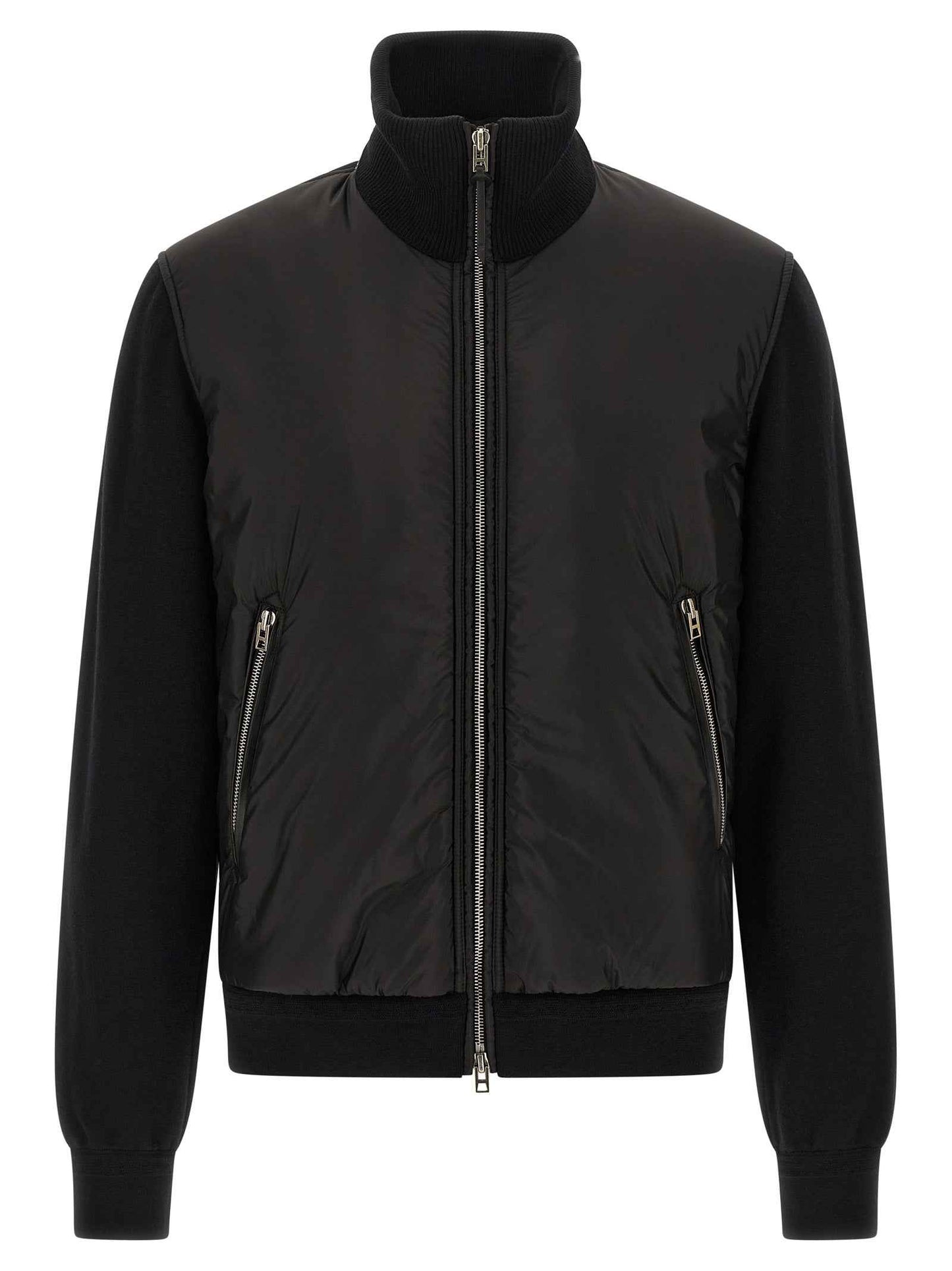 Black Wool Bomber