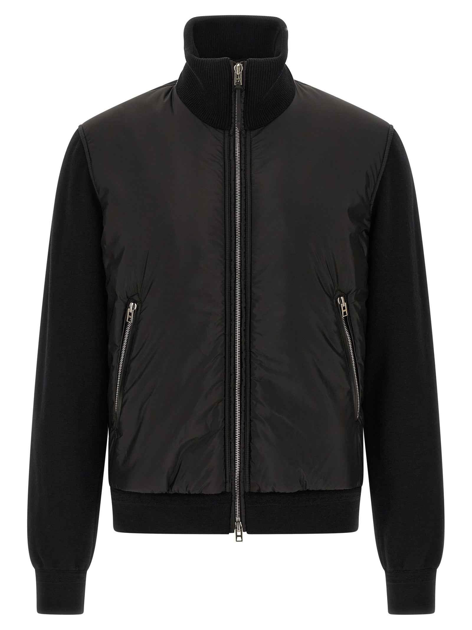 Black Wool Bomber
