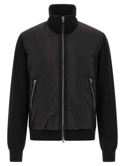 Black Wool Bomber